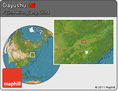 Satellite Location Map of Dayushu