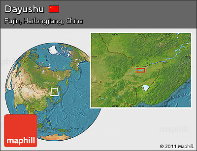 Satellite Location Map of Dayushu