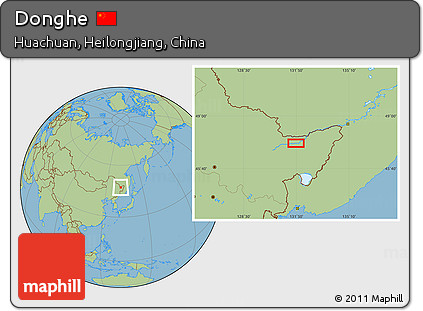 Savanna Style Location Map of Donghe
