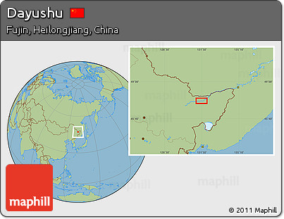 Savanna Style Location Map of Dayushu