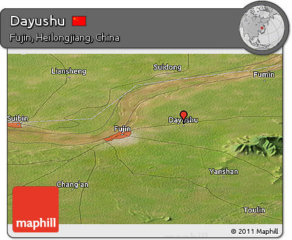 Satellite Panoramic Map of Dayushu