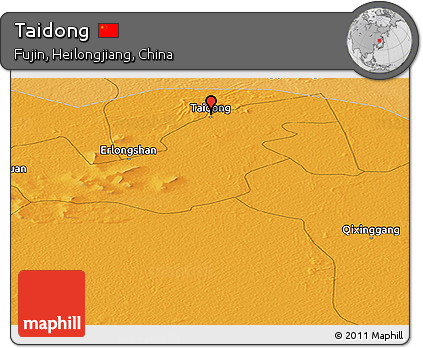 Political Panoramic Map of Taidong