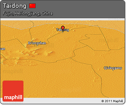 Political Panoramic Map of Taidong