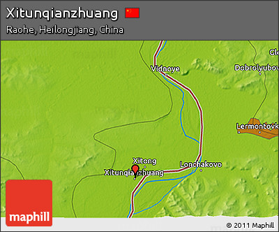 Physical 3D Map of Xitunqianzhuang