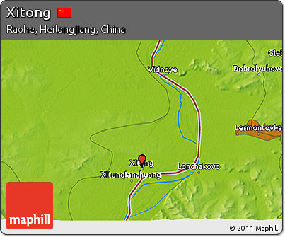 Physical 3D Map of Xitong