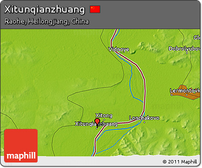 Physical 3D Map of Xitunqianzhuang