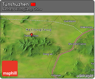 Satellite 3D Map of Tunshuzhen