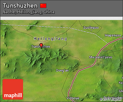 Satellite 3D Map of Tunshuzhen