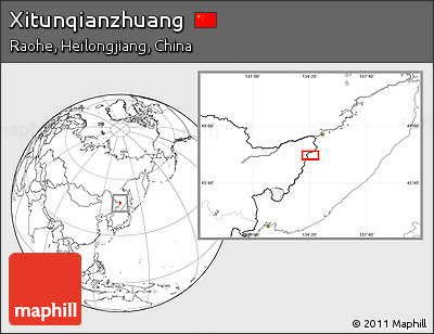 Blank Location Map of Xitunqianzhuang