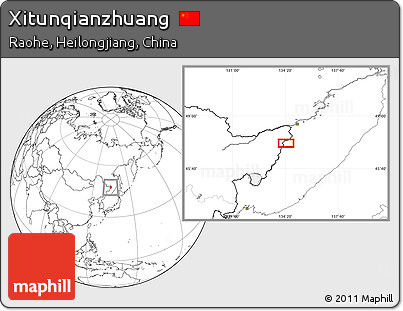 Blank Location Map of Xitunqianzhuang