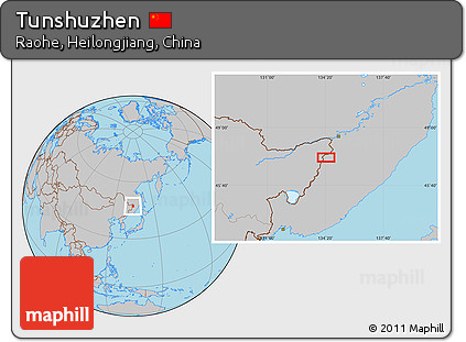 Gray Location Map of Tunshuzhen