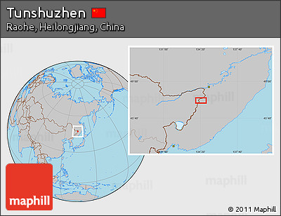 Gray Location Map of Tunshuzhen