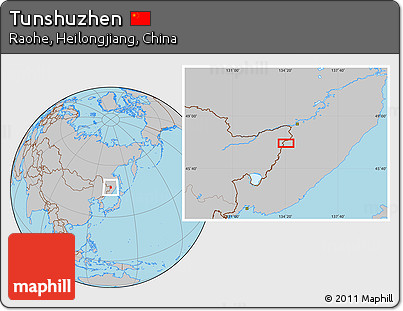 Gray Location Map of Tunshuzhen