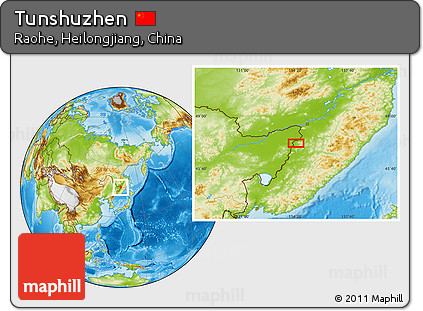 Physical Location Map of Tunshuzhen