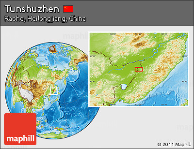 Physical Location Map of Tunshuzhen