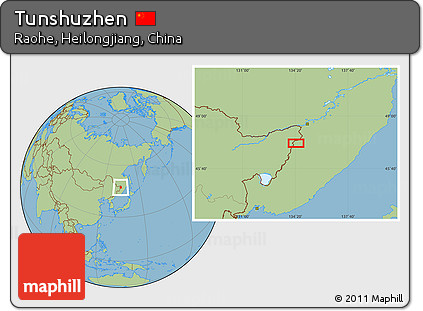 Savanna Style Location Map of Tunshuzhen