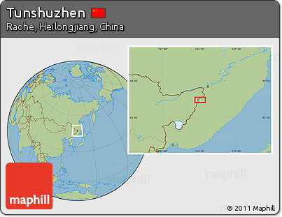 Savanna Style Location Map of Tunshuzhen