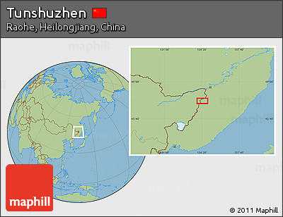 Savanna Style Location Map of Tunshuzhen