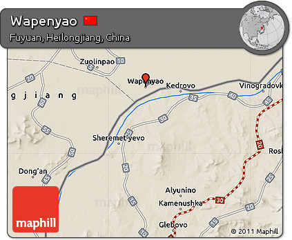 Shaded Relief Map of Wapenyao