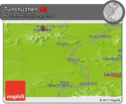 Physical Panoramic Map of Tunshuzhen