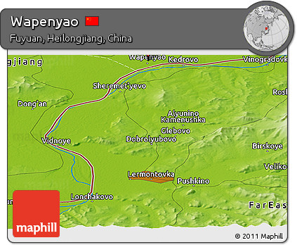 Physical Panoramic Map of Wapenyao