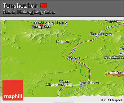 Physical Panoramic Map of Tunshuzhen
