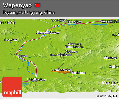 Physical Panoramic Map of Wapenyao