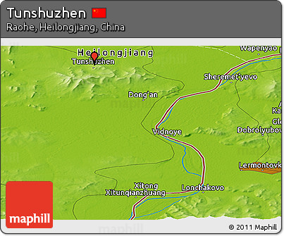 Physical Panoramic Map of Tunshuzhen