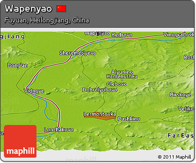 Physical Panoramic Map of Wapenyao