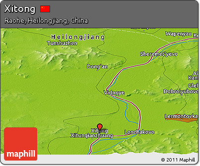 Physical Panoramic Map of Xitong