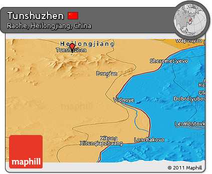 Political Panoramic Map of Tunshuzhen