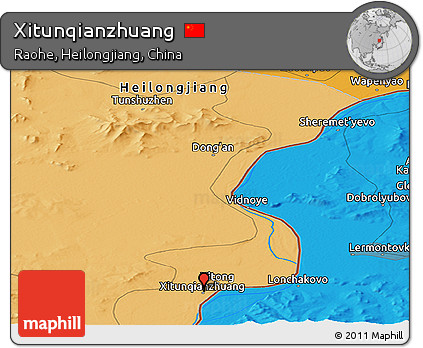 Political Panoramic Map of Xitunqianzhuang