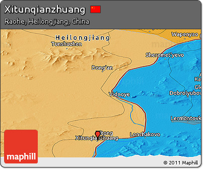 Political Panoramic Map of Xitunqianzhuang