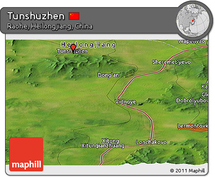 Satellite Panoramic Map of Tunshuzhen
