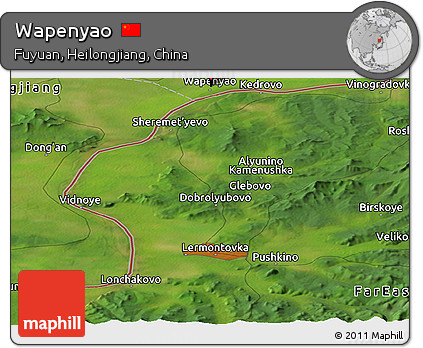 Satellite Panoramic Map of Wapenyao