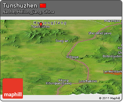 Satellite Panoramic Map of Tunshuzhen