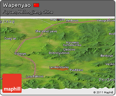 Satellite Panoramic Map of Wapenyao