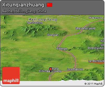 Satellite Panoramic Map of Xitunqianzhuang