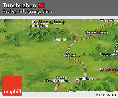 Satellite Panoramic Map of Tunshuzhen
