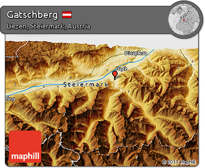 Physical 3D Map of Gatschberg
