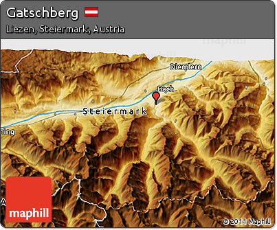 Physical 3D Map of Gatschberg