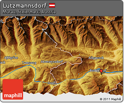 Physical 3D Map of Lutzmannsdorf