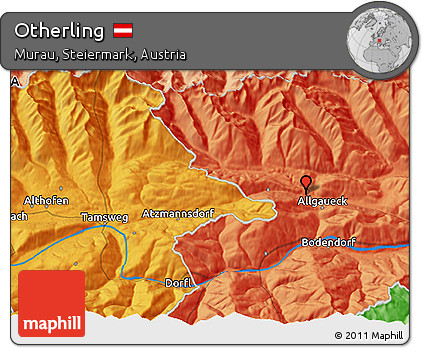 Political 3D Map of Otherling