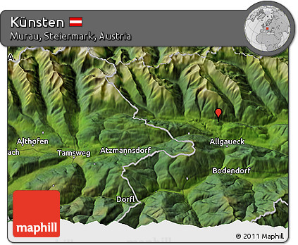 Satellite 3D Map of Künsten