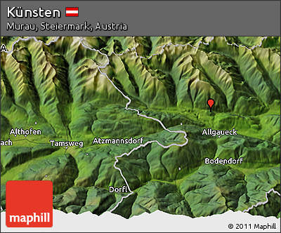 Satellite 3D Map of Künsten