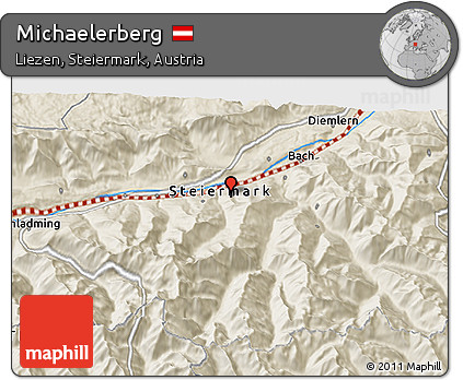 Shaded Relief 3D Map of Michaelerberg