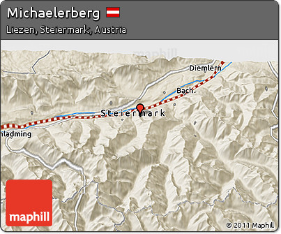 Shaded Relief 3D Map of Michaelerberg