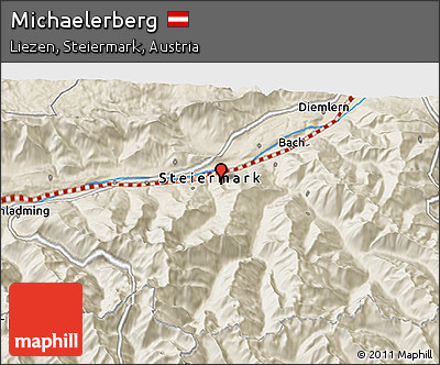 Shaded Relief 3D Map of Michaelerberg