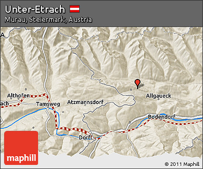 Shaded Relief 3D Map of Unter-Etrach