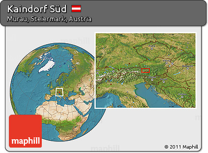 Satellite Location Map of Kaindorf Süd
